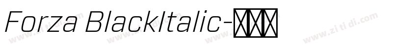 Forza BlackItalic字体转换